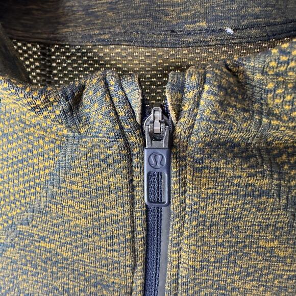 Lululemon Metal Vent Tech Half Zip Mens Large Fools Gold Seamless Running EUC - Picture 5 of 6
